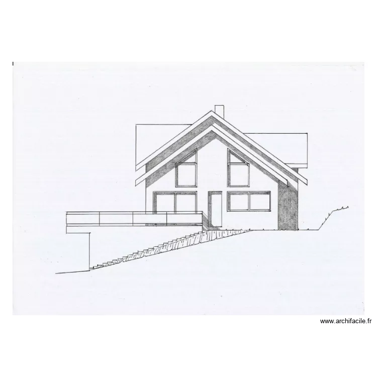 ROZAND   VILLARD  FACADE S E. Plan de 