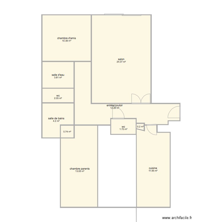 plan appartement 84 m2