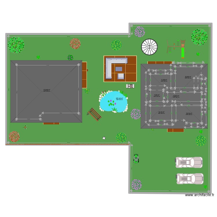 DVORISTE . Plan de 18 pièces et 1266 m2