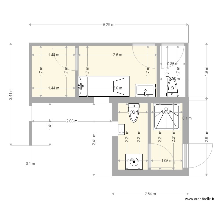 BADEFORT relevé. Plan de 0 pièce et 0 m2