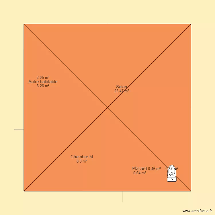 2 &eacute;tages et 1 sous sol. Plan de 