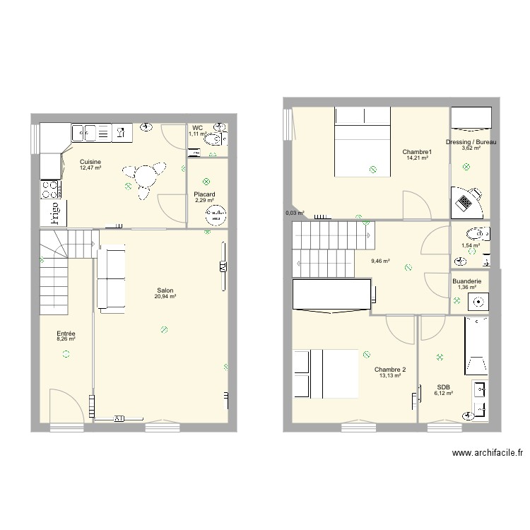 Maison Miradoux après travaux. Plan de 0 pièce et 0 m2