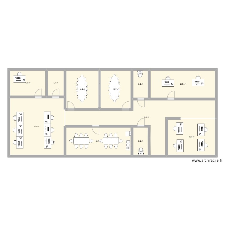 ONATi - Etudes. Plan de 11 pièces et 213 m2