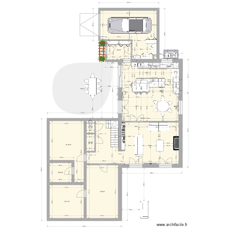 Marcy fevrier + garage. Plan de 9 pièces et 167 m2
