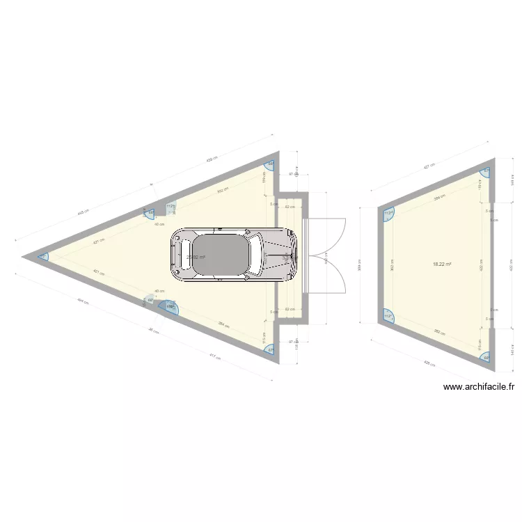 garage vierge. Plan de 