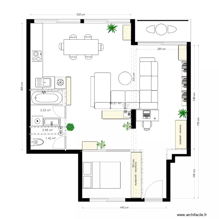 Lisa chambre Est v1. Plan de 