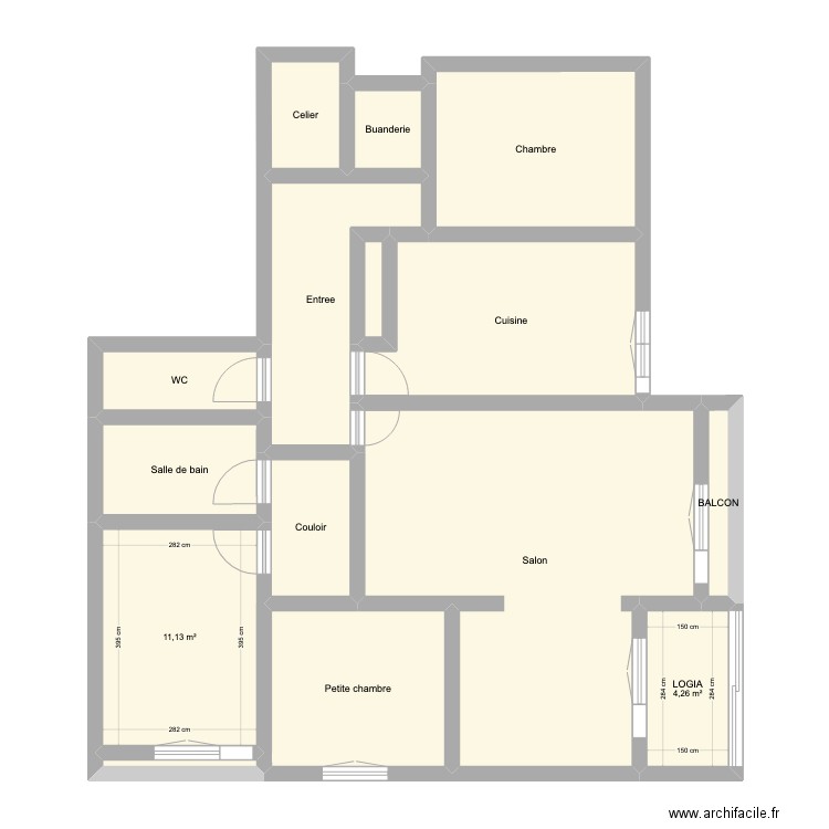 Appart 5eme 118 - Avec Logia. Plan de 0 pièce et 0 m2