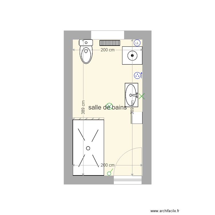 Farrio Sdb Rdc rectifié. Plan de 0 pièce et 0 m2