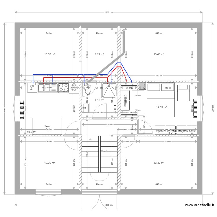 plan maison étage. Plan de 0 pièce et 0 m2