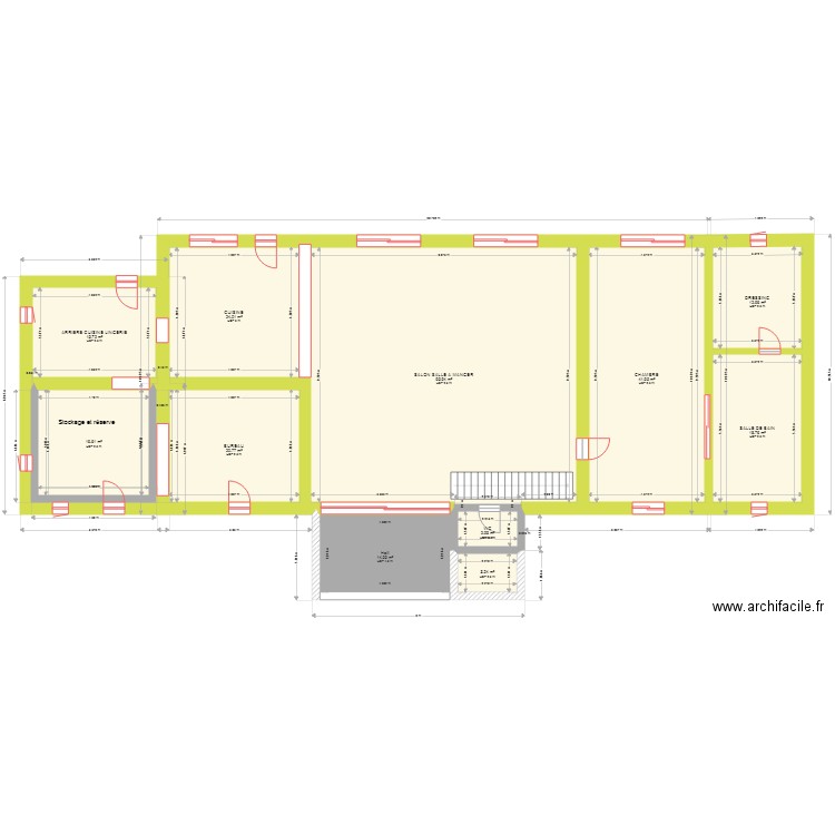 plan maison RDC version 2. Plan de 0 pièce et 0 m2