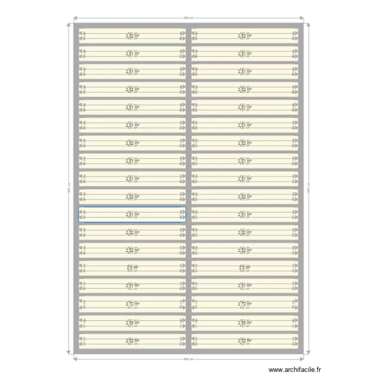 Vide sanitaire poutrelles 4m10. Plan de 