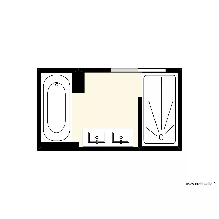SALLE DE BAINS . Plan de 