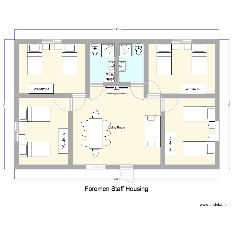 Senior staff housing. Plan de 0 pièce et 0 m2