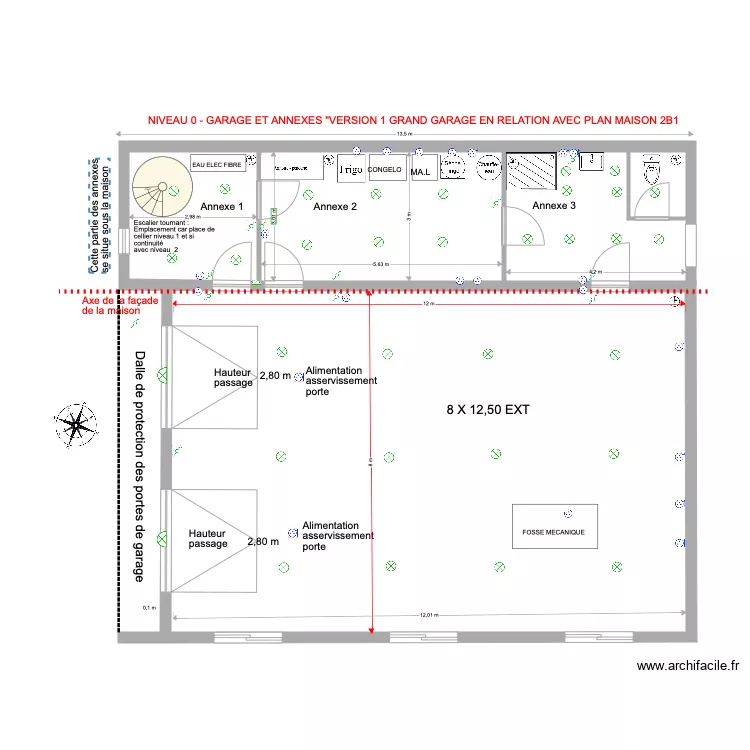VERSION 2 GD GARAGE ESCALIER TOURNANT. Plan de 