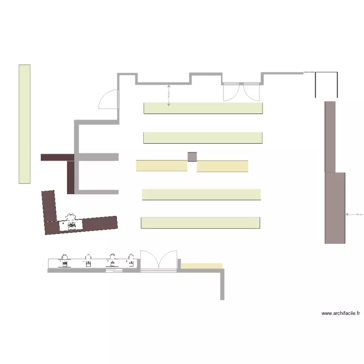 Essai r&eacute;agencement V1 novembre 2016. Plan de 
