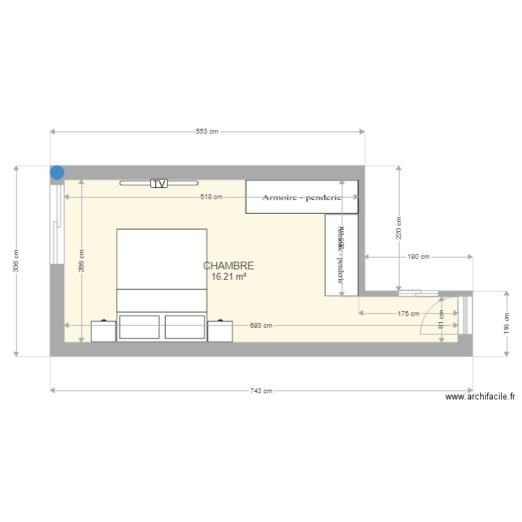 CHAMBRE. Plan de 0 pièce et 0 m2