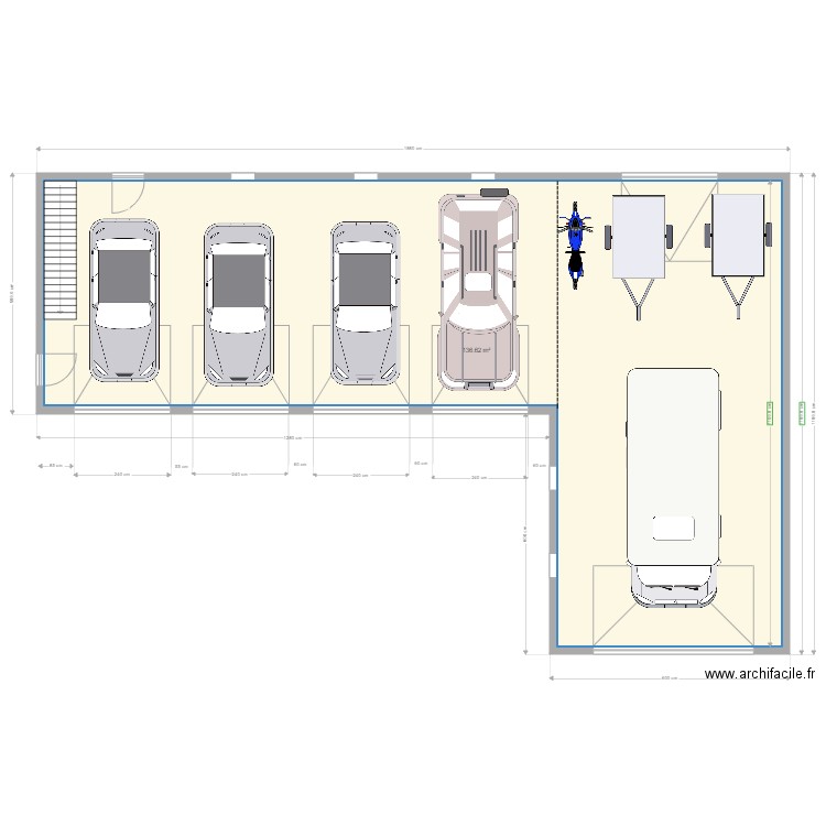 garage. Plan de 0 pièce et 0 m2