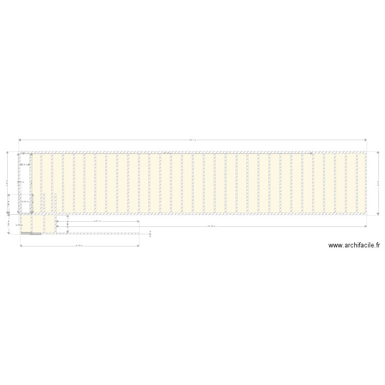 Plan terrasse. Plan de 32 pièces et 49 m2