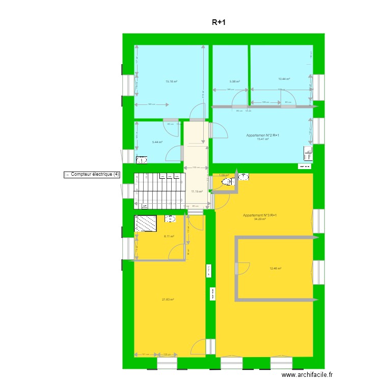 Immeuble R1 AVANT. Plan de 0 pièce et 0 m2