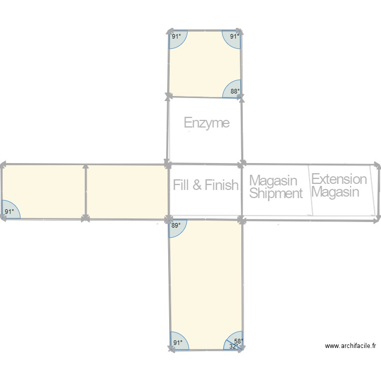 Usine EONYS. Plan de 8 pièces et -4560 m2