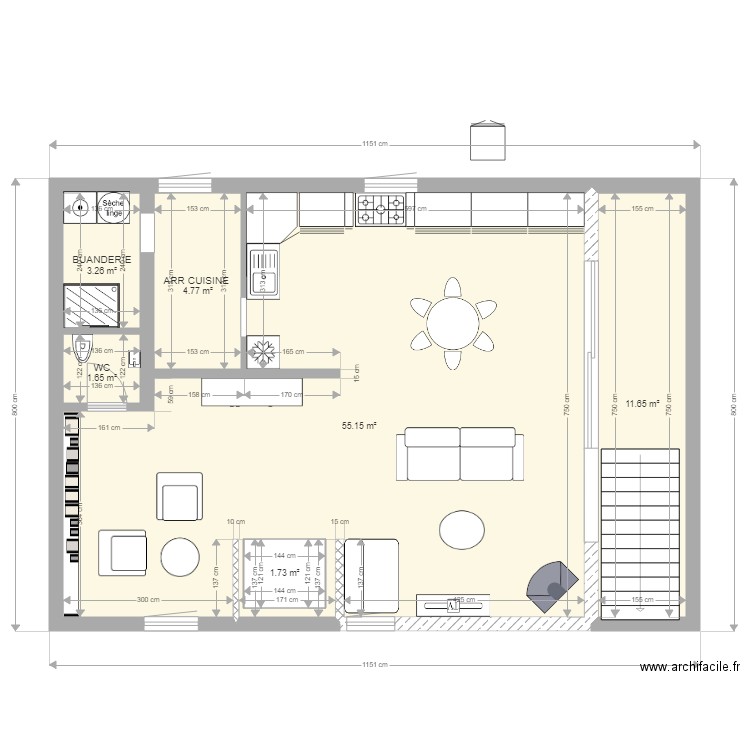 Projet amenagement 4 option bibliotheque niveau 1 . Plan de 0 pièce et 0 m2