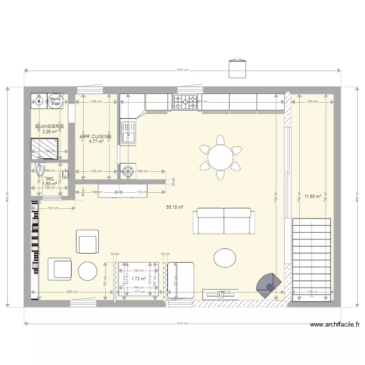 Projet amenagement 4 option bibliotheque niveau 1 . Plan de 