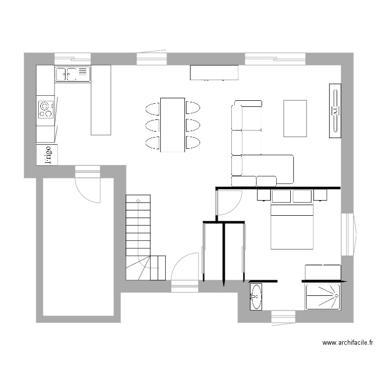 maison étage 90 m2. Plan de 0 pièce et 0 m2