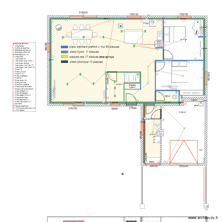 vue dessus électricité prise. Plan de 0 pièce et 0 m2