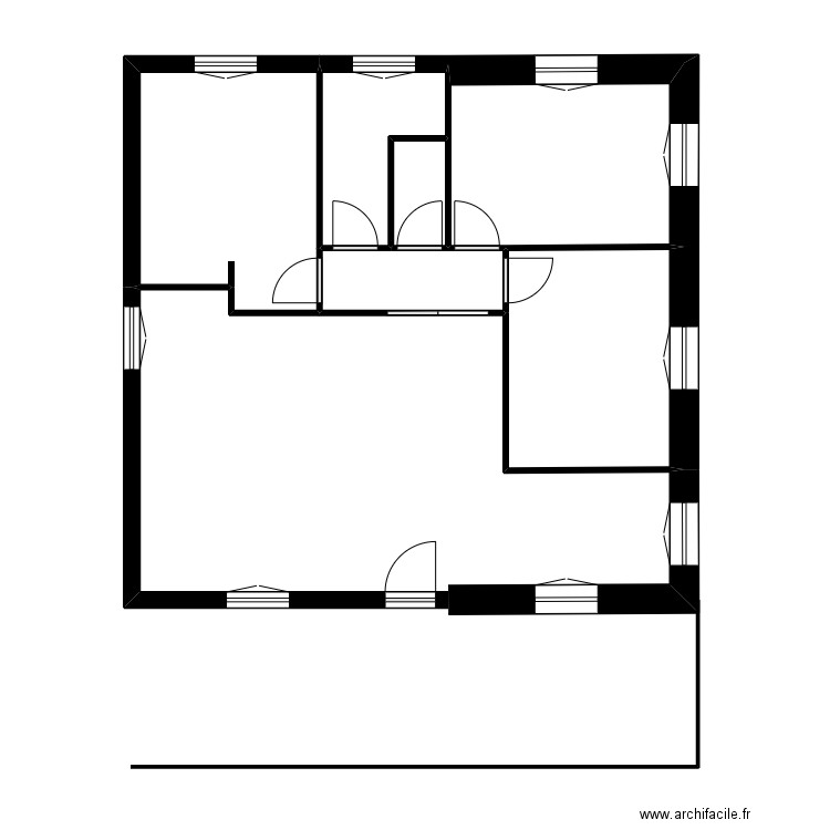 1174 BERUTTO. Plan de 7 pièces et 66 m2