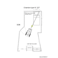 Chambre Type 227 rail droit 4m  ker dudi