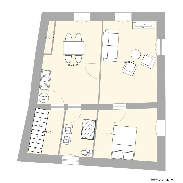 dernier étage 2 boen. Plan de 0 pièce et 0 m2