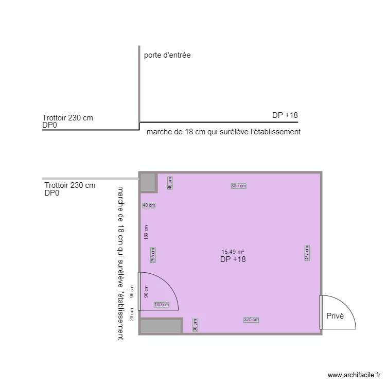 SARL 2BINFO ALLOREPARATION AVANT TRAVAUX. Plan de SARL 2BINFO ALLOREPARATION AVANT TRAVAUX. Plan de