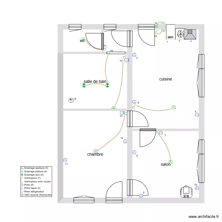 Gite 2. Plan de 