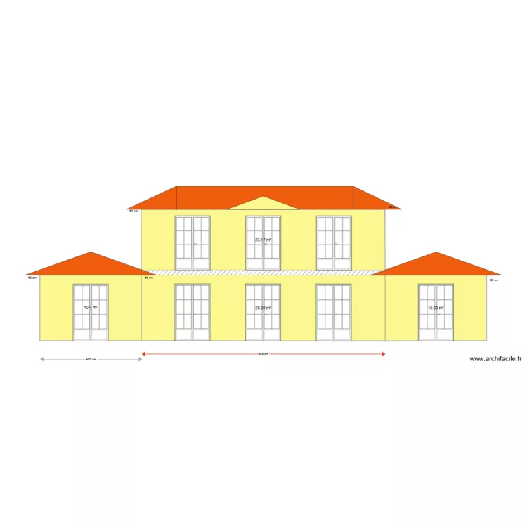 Facade Maison V1. Plan de Facade Maison V1. Plan de