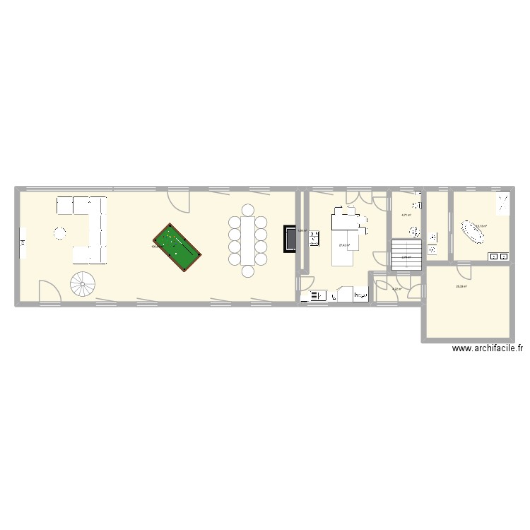 maison. Plan de 8 pièces et 179 m2