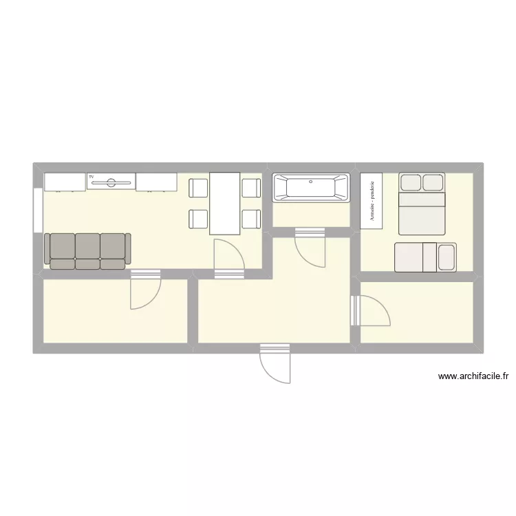 D 2026. Plan de 6 Pièces et 46 m² D 2026. Plan de 6 Pièces et 46 m²