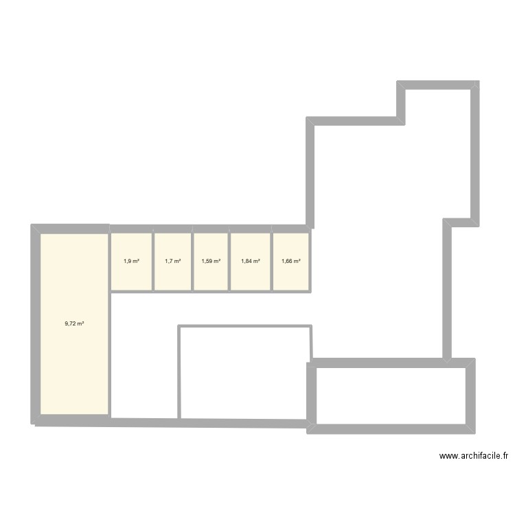plan maison. Plan de 6 pièces et 18 m2