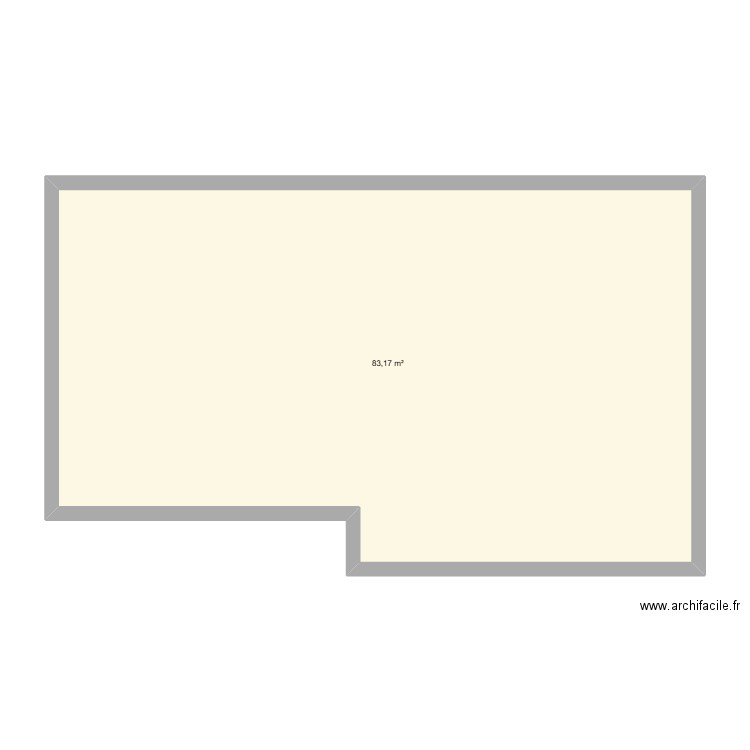 socle_base0. Plan de 1 pièce et 83 m2