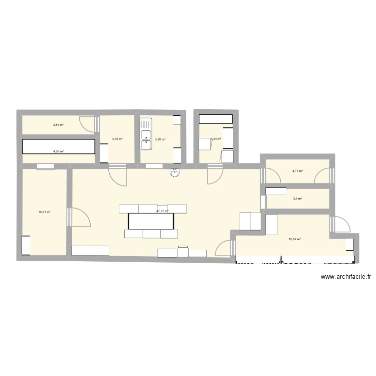 plans carrefour. Plan de 10 pièces et 93 m2
