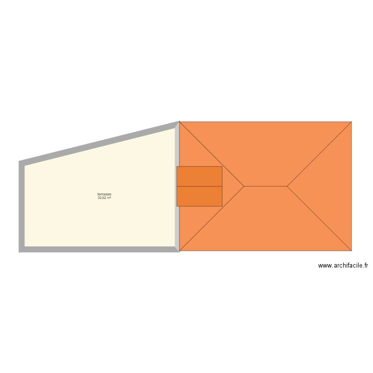 chavanne terrasse. Plan de 0 pièce et 0 m2