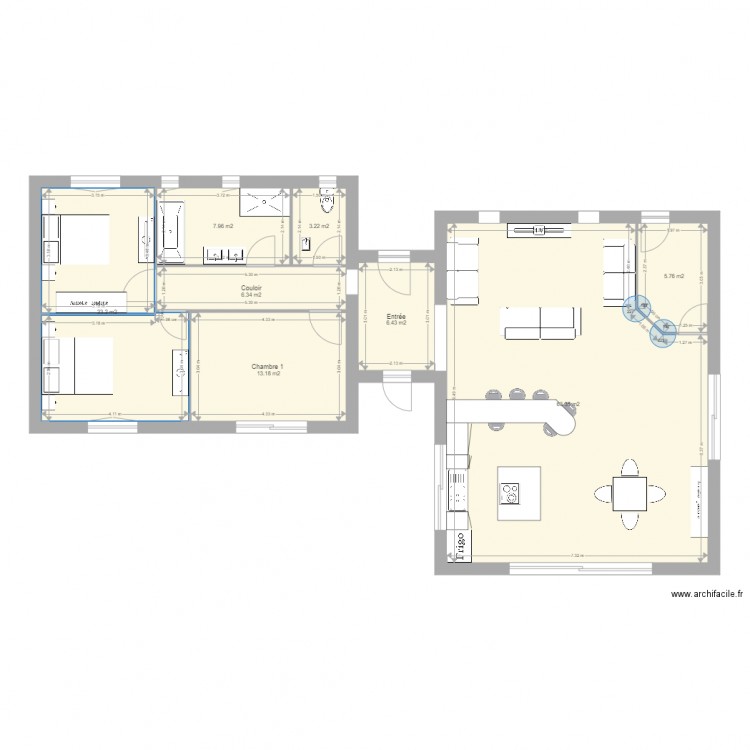 projet maison . Plan de 0 pièce et 0 m2