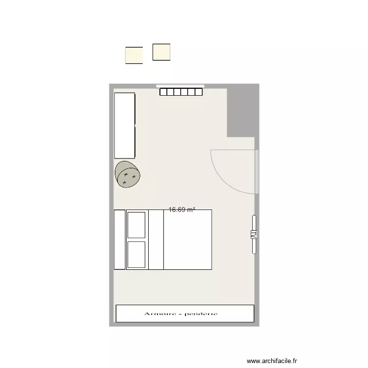 CHAMBRE 2. Plan de 