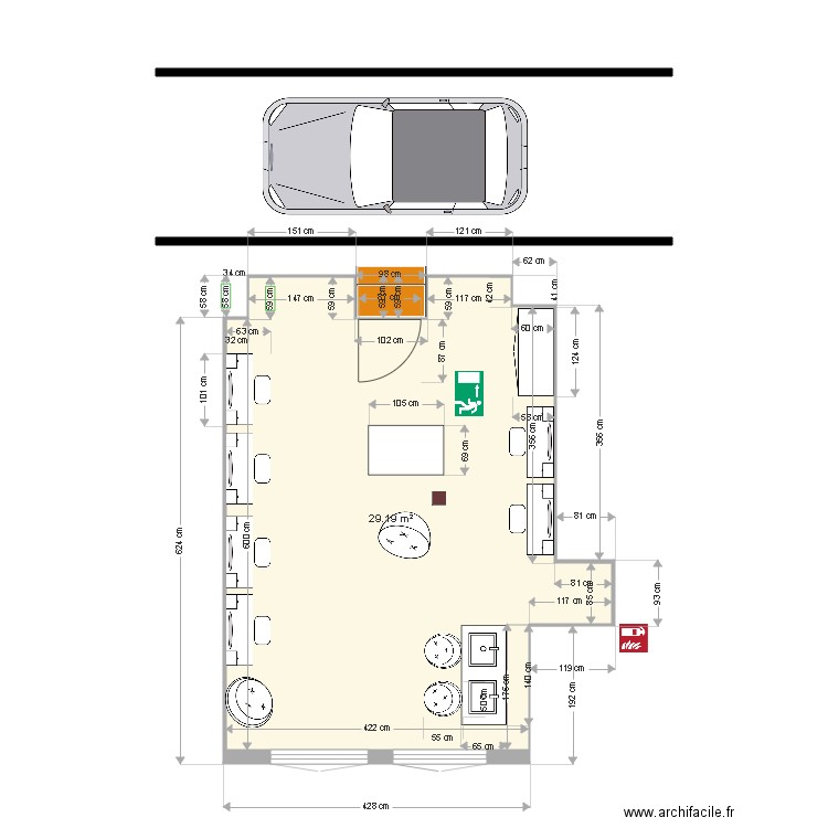 salon . Plan de 0 pièce et 0 m2