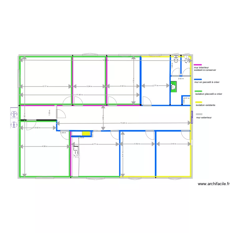 ISOLATION 1 ER ETAGE DE 01 novembre 2019. Plan de 
