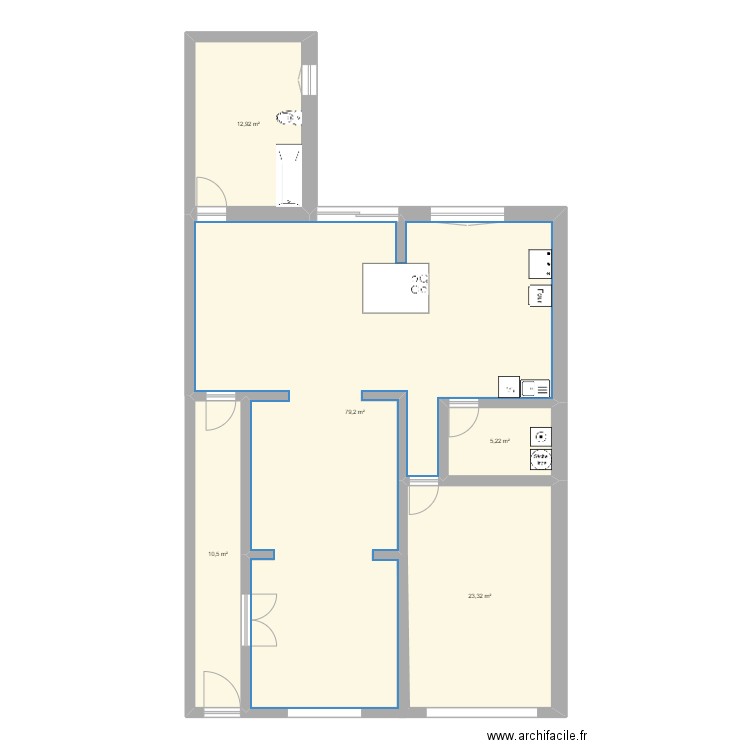 sdb fond . Plan de 0 pièce et 0 m2