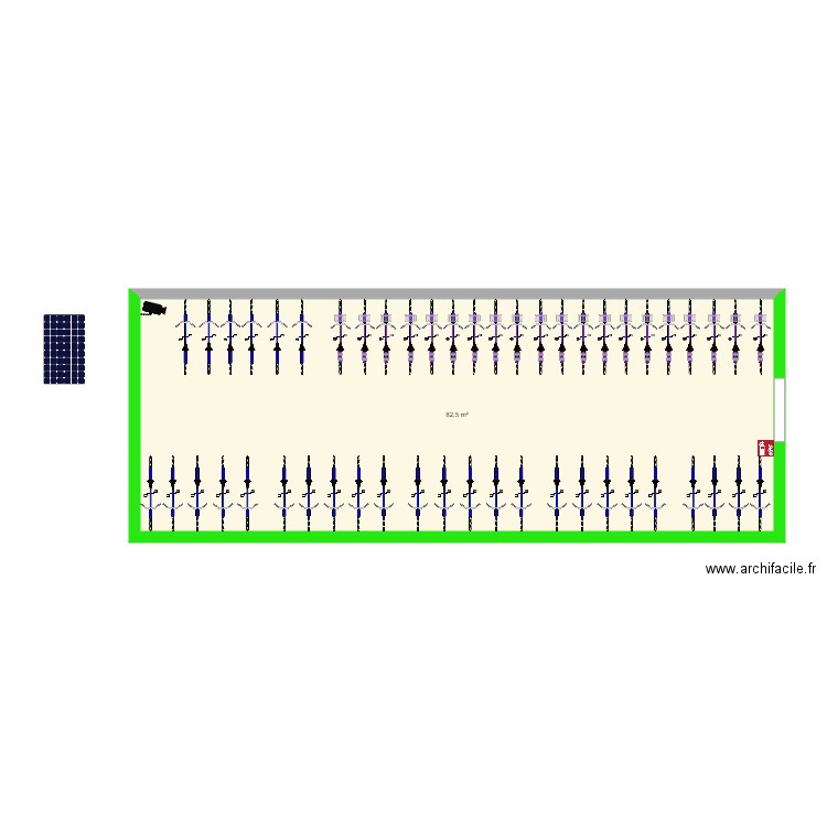 parking. Plan de 0 pièce et 0 m2