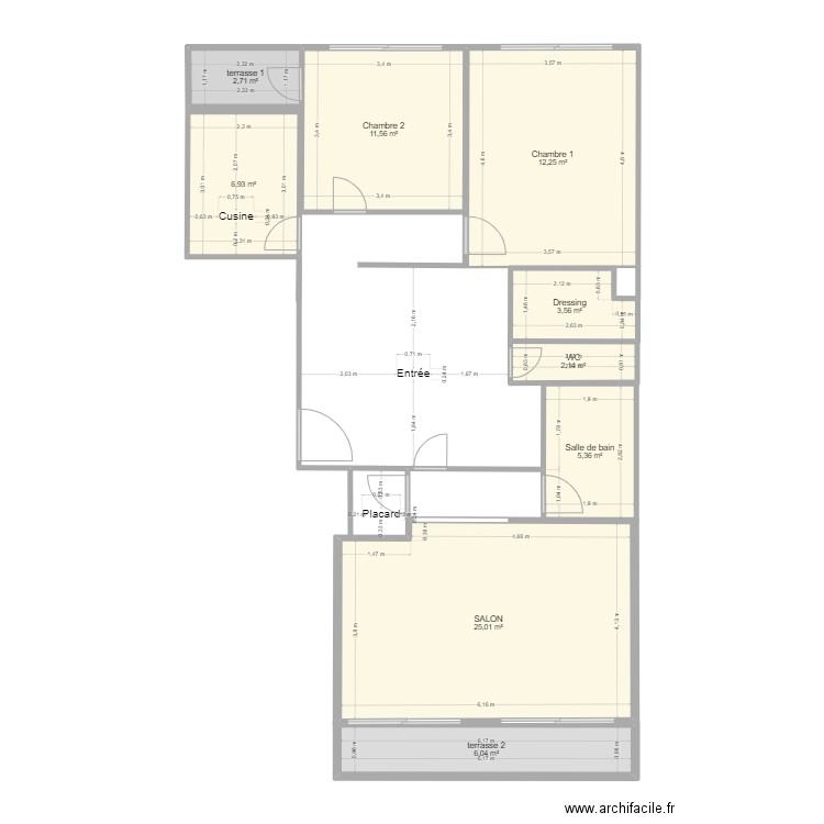 LANTIGNER 2. Plan de 9 pièces et 80 m2