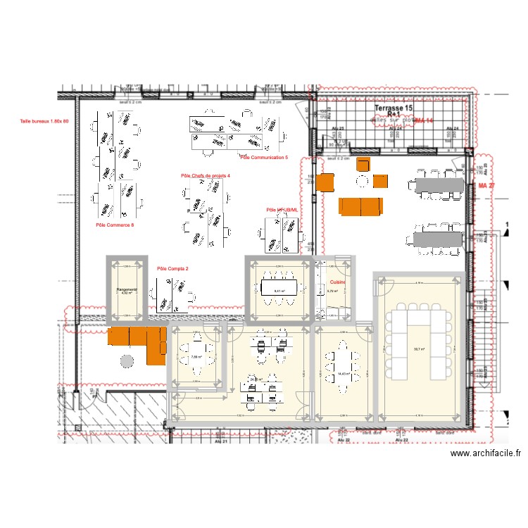 Lorient cuisine fermee v3. Plan de 0 pièce et 0 m2