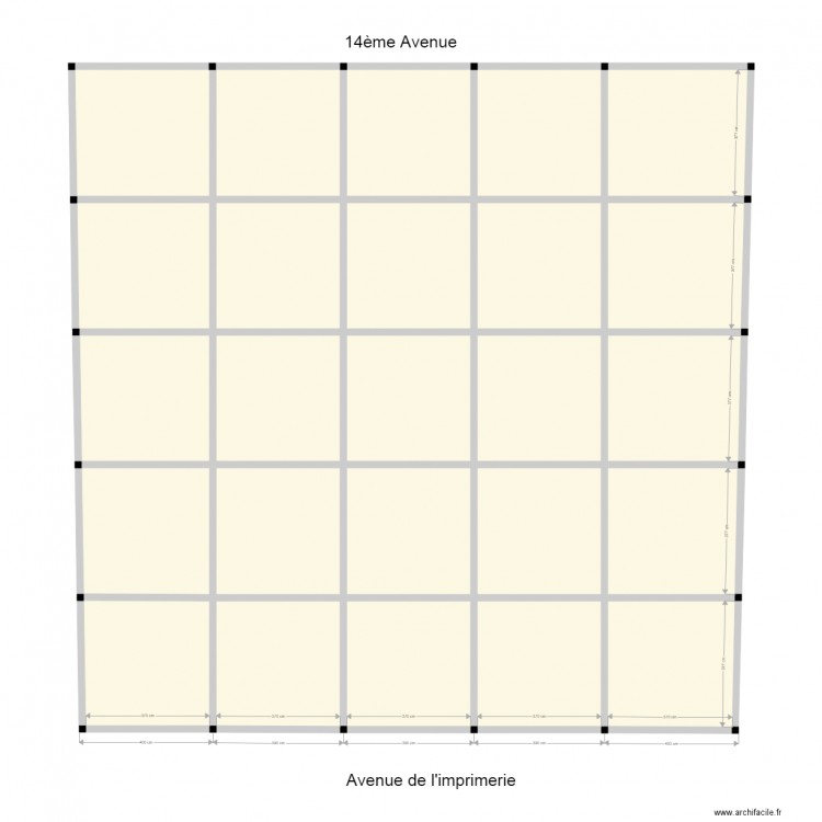 implantations 2 murs de clotures. Plan de 0 pièce et 0 m2