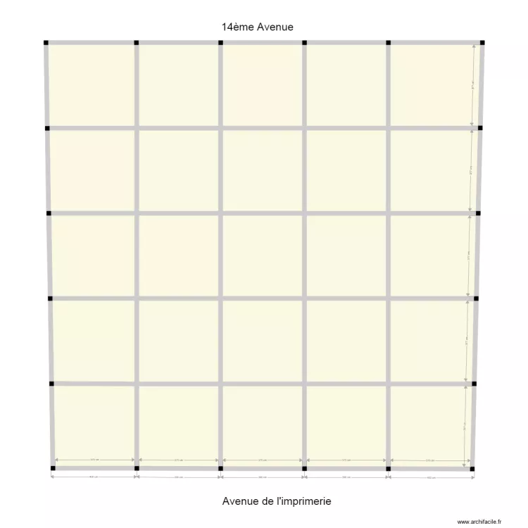 implantations 2 murs de clotures. Plan de 